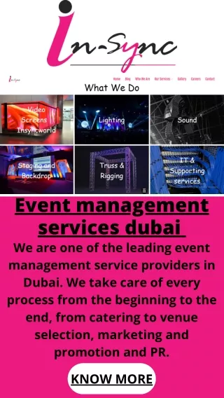 Event management services dubai