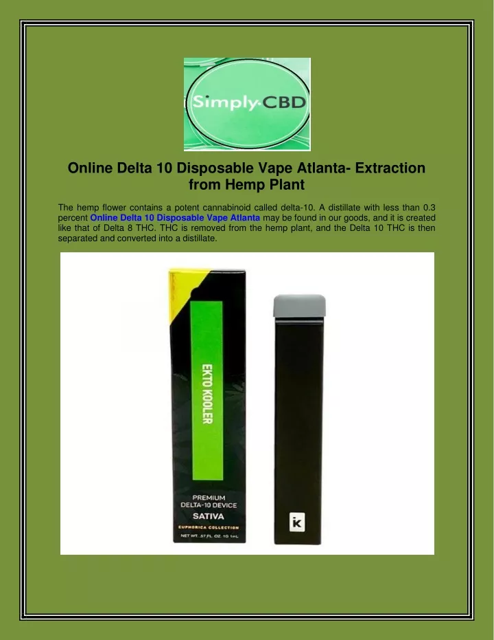 online delta 10 disposable vape atlanta