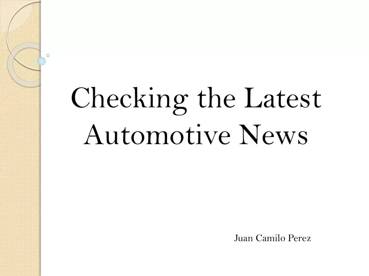checking the latest automotive news