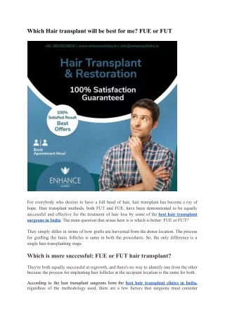 Which Hair transplant will be best for me FUE or FUT.docx