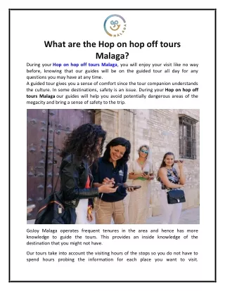 Hop on hop off tours Malaga