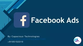 Facebook Ads - Capacious Technologies