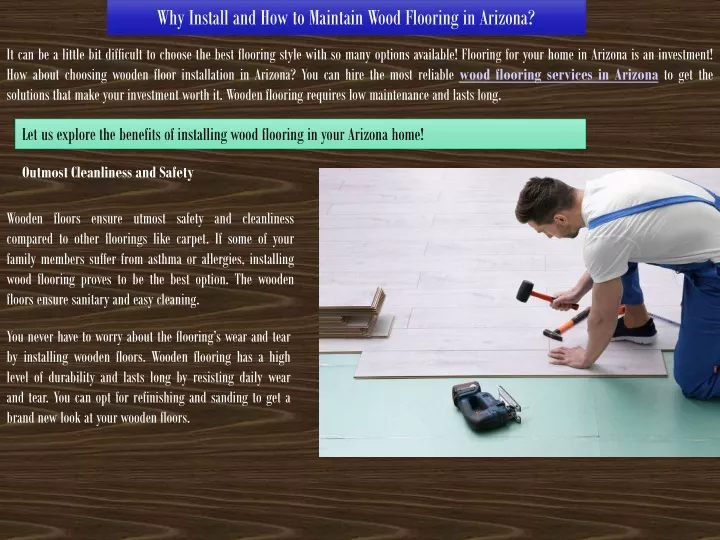 why install and how to maintain wood flooring