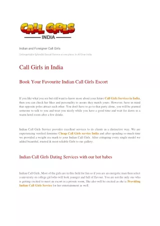 indian and foreigner call girls
