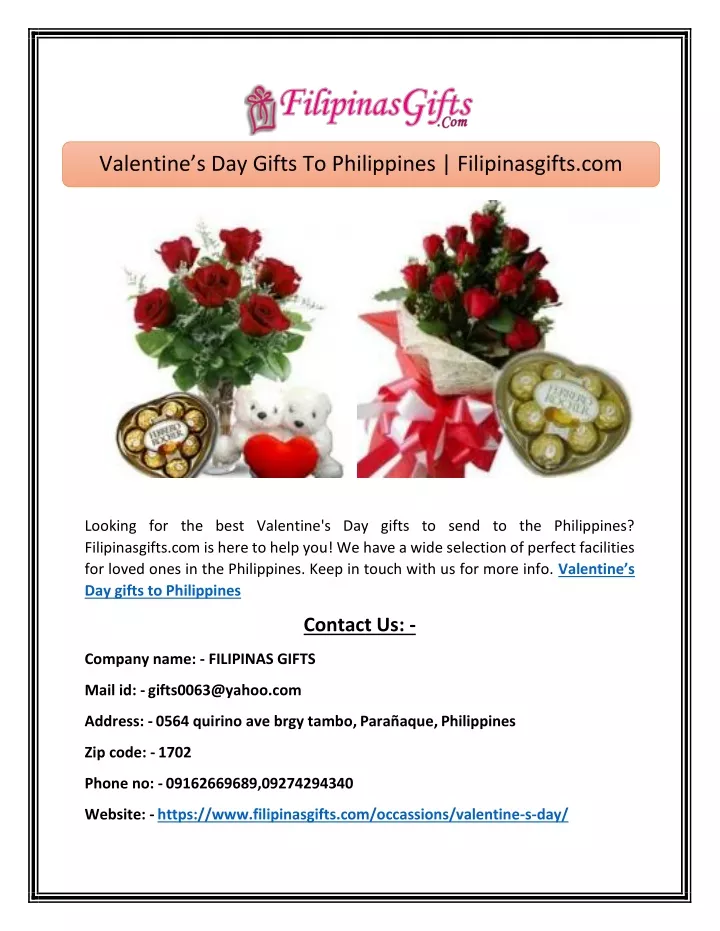 valentine s day gifts to philippines