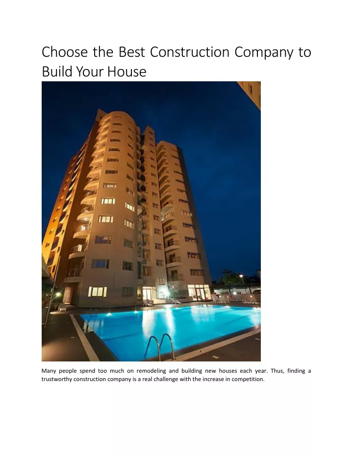 choose the best construction company