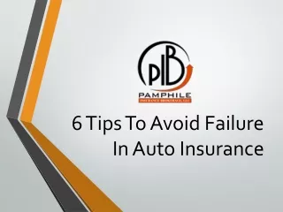 6 tips to avoid failure in auto insurance