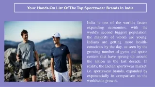 Your Hands-On List Of The Top Sportswear Brands In India