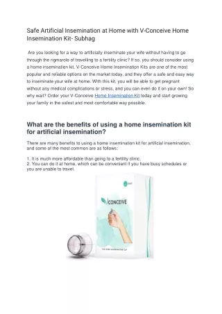 safe artificial insemination at home with