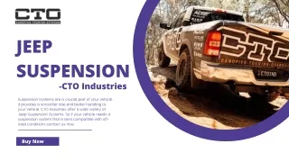 Best Jeep Suspension Seller - CTO Industries