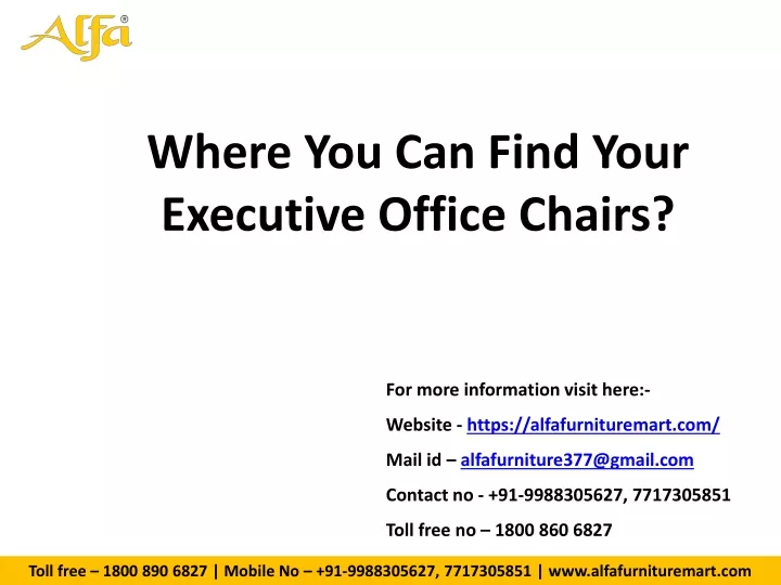 where you can find your executive office chairs