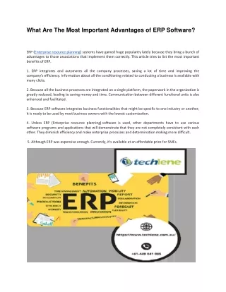 What Are The Most Important Advantages of ERP Software