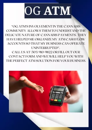 Contact Us  For Reliable ATM Service