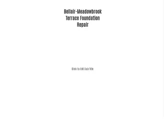 Bellair-Meadowbrook Terrace Foundation Repair