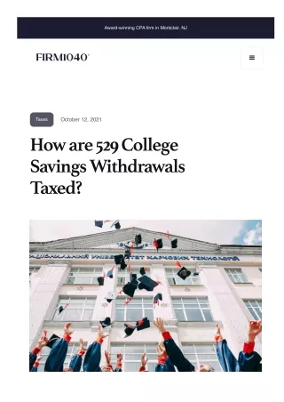 How are 529 College Savings Withdrawals Taxed