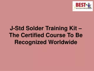 j std solder training kit the certified course