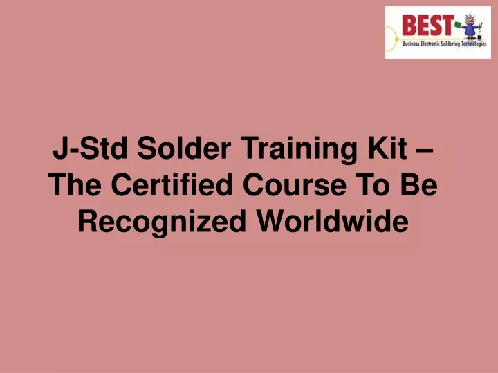j std solder training kit the certified course