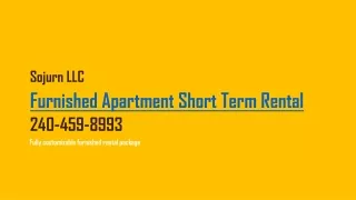 Furnished Apartment Short Term Rental
