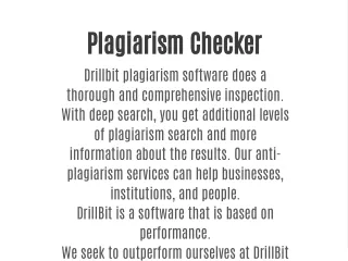 plagiarism checker drillbit plagiarism software