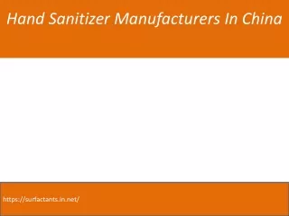 hand sanitizer manufacturers in china