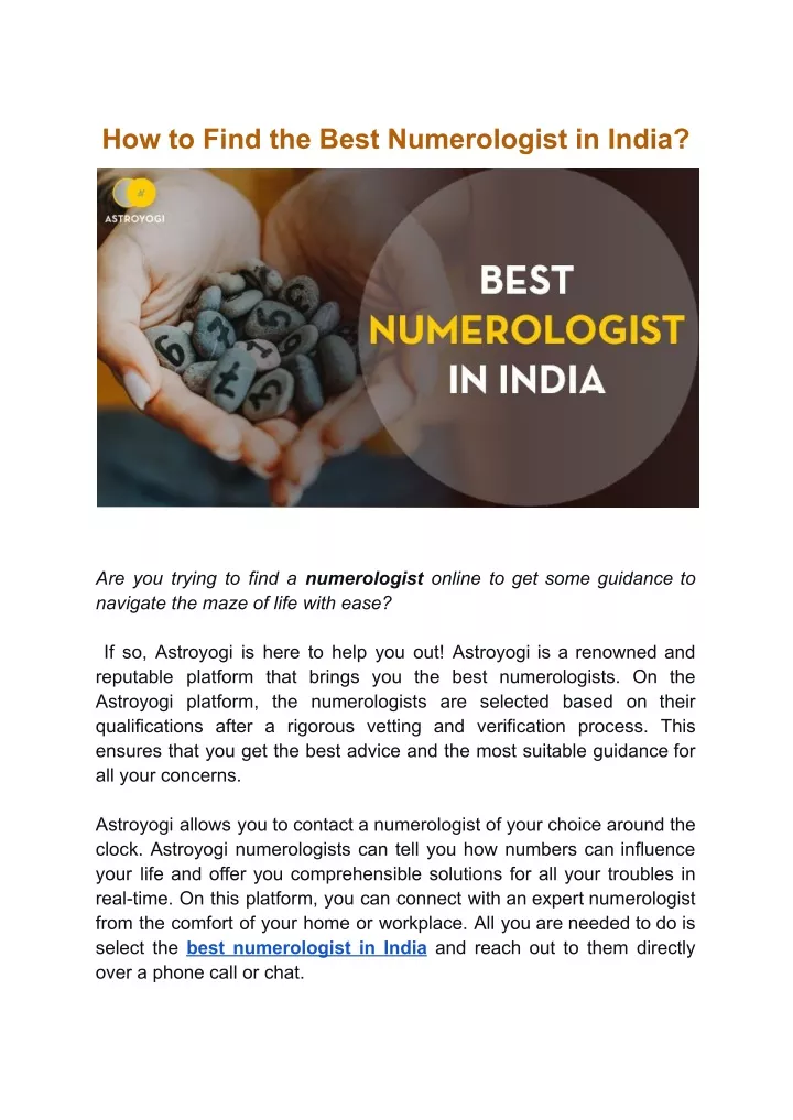 how to find the best numerologist in india