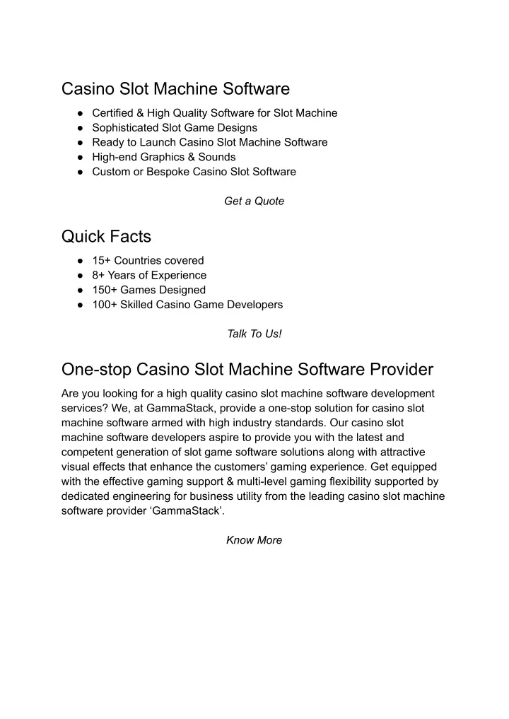 casino slot machine software