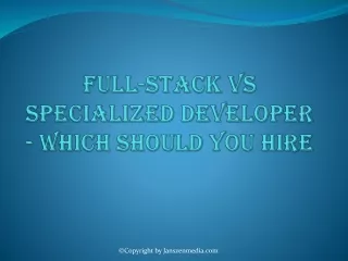 full stack vs specialized developer which should you hire