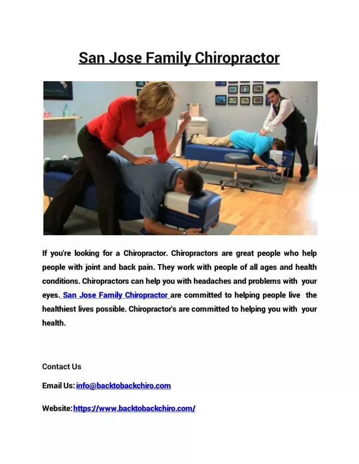 san jose family chiropractor