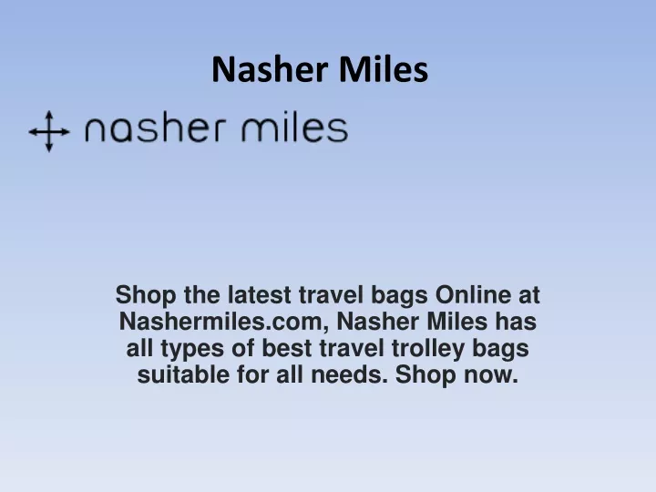 nasher miles