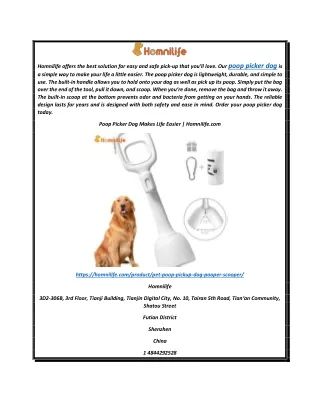 Poop Picker Dog Makes Life Easier  Homnilife.com
