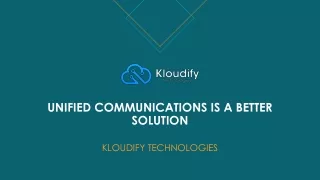Unified Communications Is A Better Solution