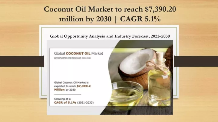 coconut oil market to reach 7 390 20 million