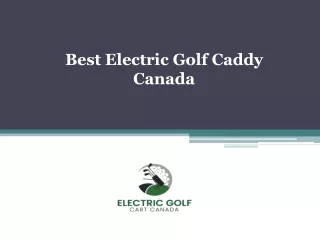 Best Electric Golf Caddy Canada - CaddyTrek R2