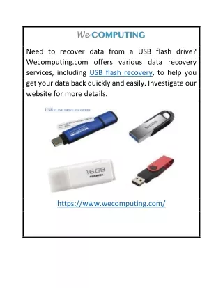 USB Flash Recovery  Wecomputing.com