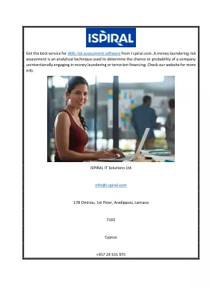 Aml Risk Assessment Software  I-spiral.com