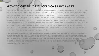 how to get rid of quickbooks error 6177