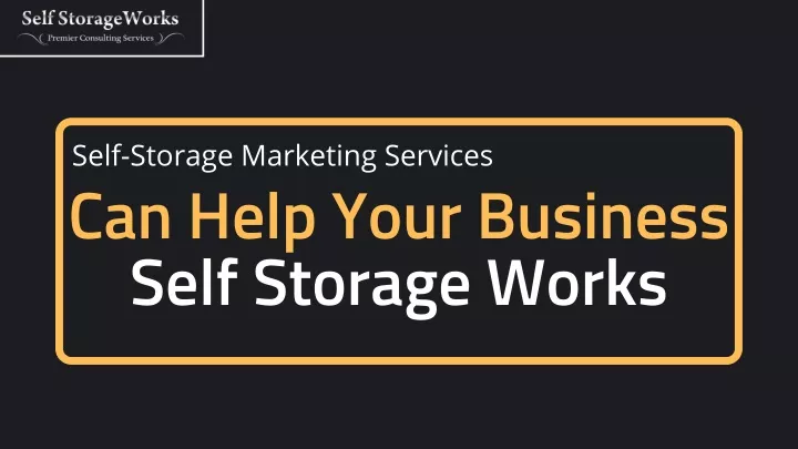 self storage marketing services