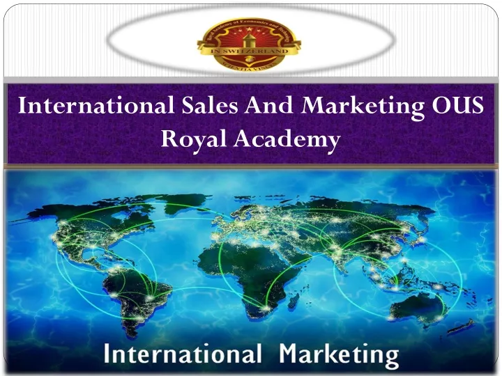 international sales and marketing ous royal academy