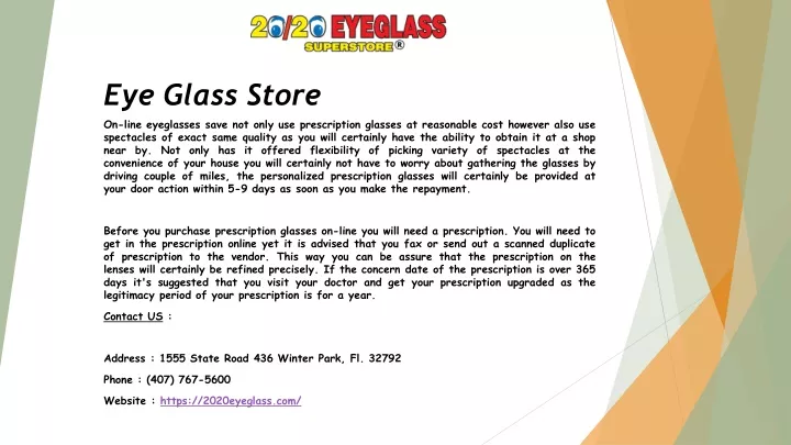 eye glass store