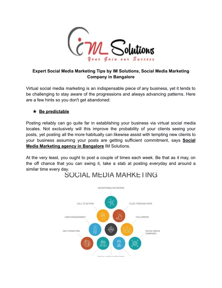expert social media marketing tips