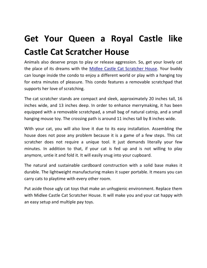 get your queen a royal castle like castle