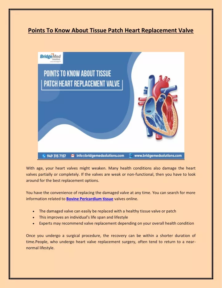 points to know about tissue patch heart