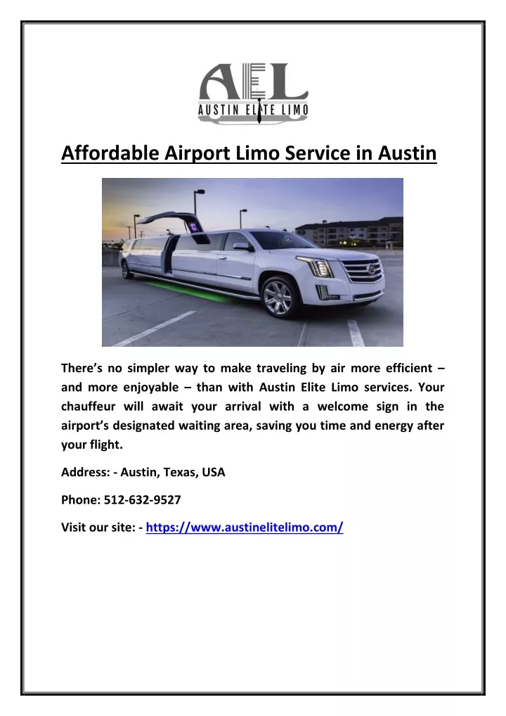 affordable airport limo service in austin