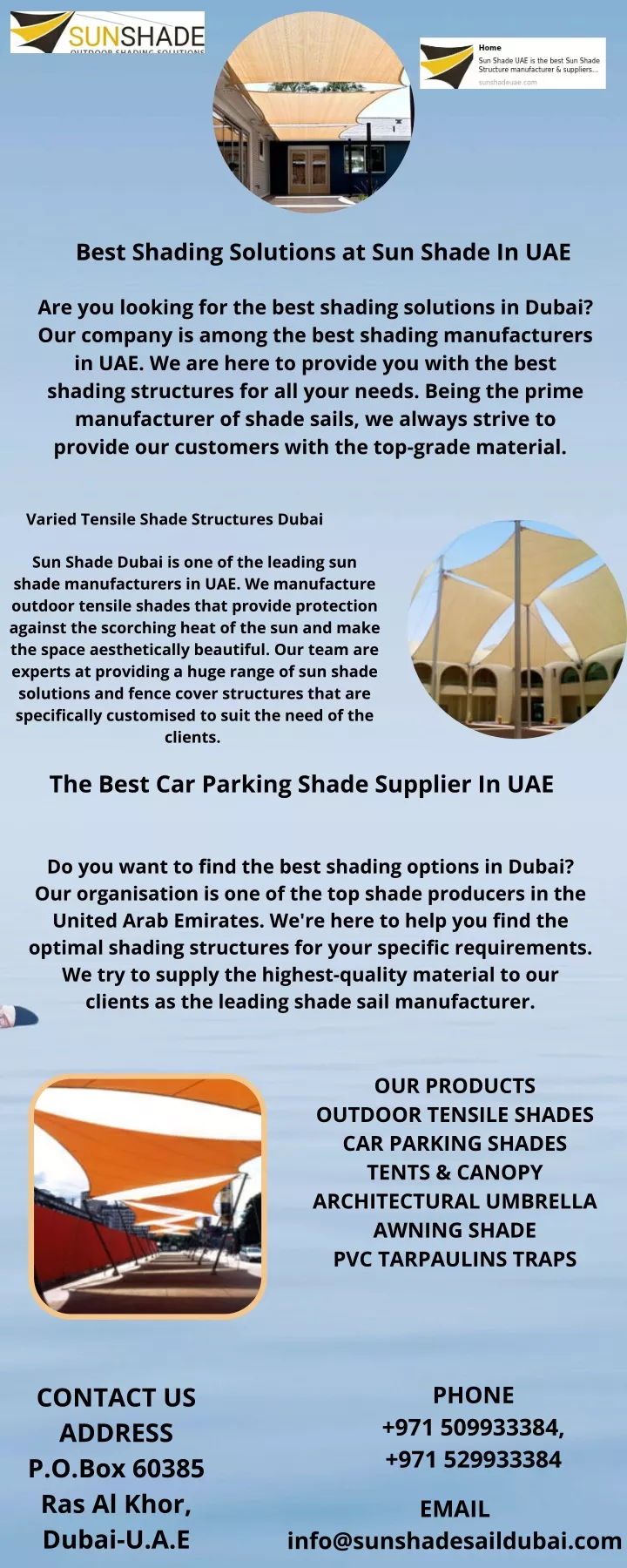 best shading solutions at sun shade in uae