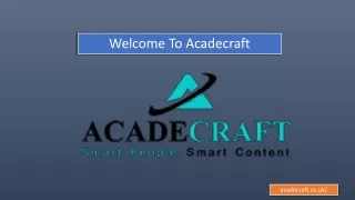 welcome to acadecraft