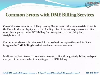 common errors with dme billing services