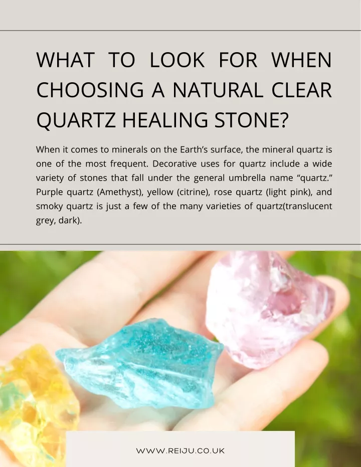 what to look for when choosing a natural clear