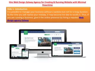 Hire Web Design Galway Agency for Creating & Running Website with Minimal Down