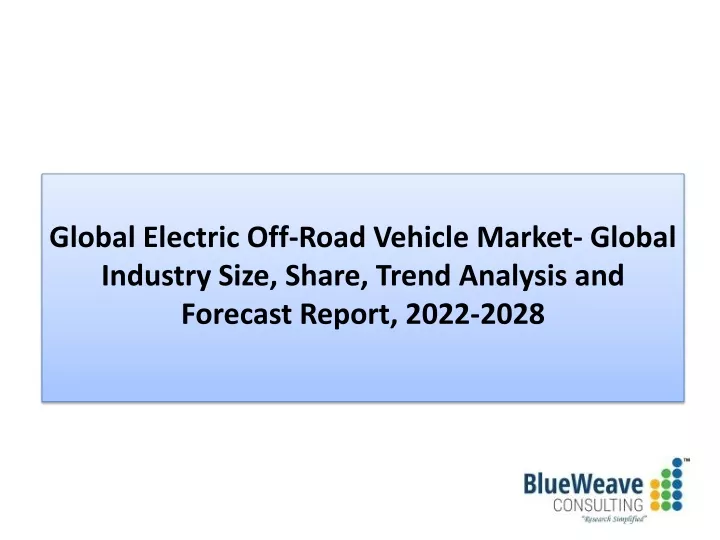 global electric off road vehicle market global