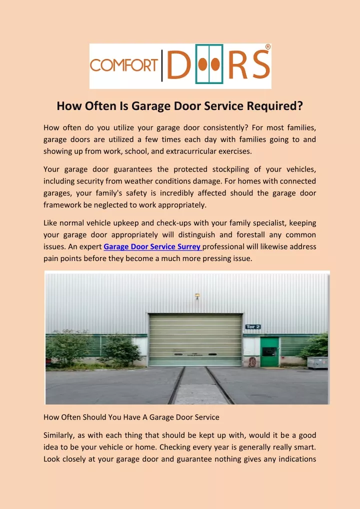 how often is garage door service required